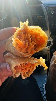 Cataract healing egg roll...full of carrots smh