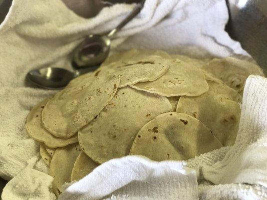 Freshly handmade tortillas only at Lalos!