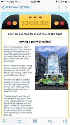 Having a party and need a truck?