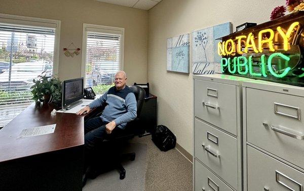 Joe's office in San Marcos, California