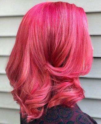 Pink flamingo hair