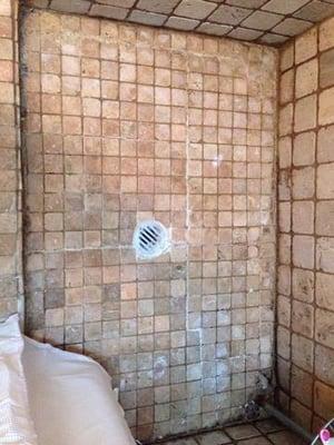 Natural Stone Shower.Before