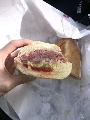 100% Italian sandwich.