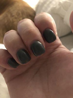 Terrible- My $45 solar/shellac manicure chipping off after only 5 days!!!