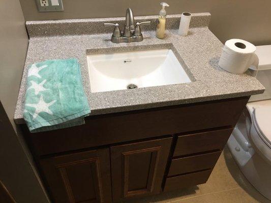 Pics of a full bath we remodeled.