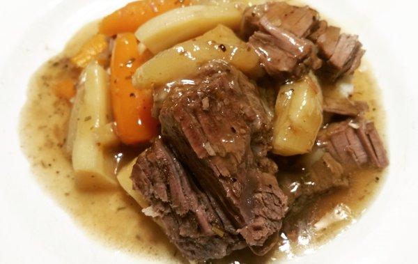 Beef Roast with Carrot and Parsnip