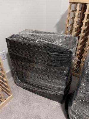 Photo of a Filing cabinet way over wrapped