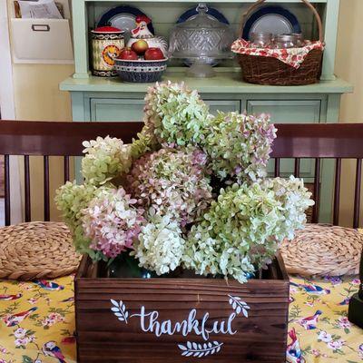 Hydrangea bouquet in late Summer