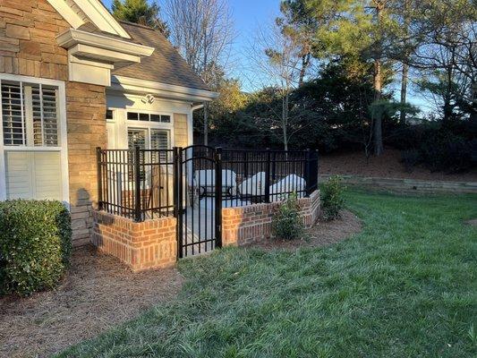 Approaching the patio with new fence.