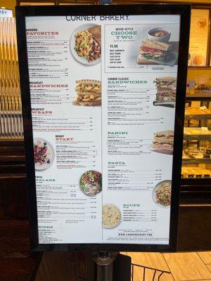 Menu (as of 7/4/2022)