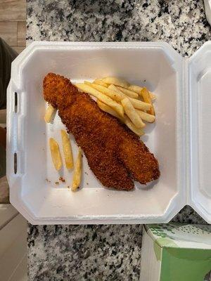 This is one piece of the two they give you with fish fry for $10.