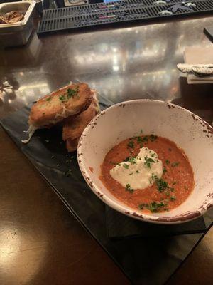 Grilled cheese and tomato soup