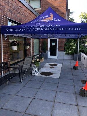 Sun is out and flowers are looking good! Quail Park Memory Care of West Seattle.