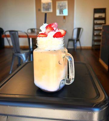 Strawberry shortcake latte.