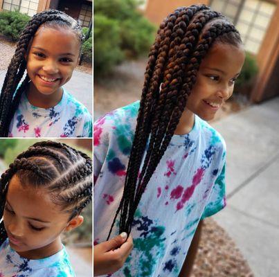 All Kinds of braiding services available: Feed-in Braids Lemonade Braids  Box Braids  Kids Braids
 
 Make an appt today - 480-442-5516