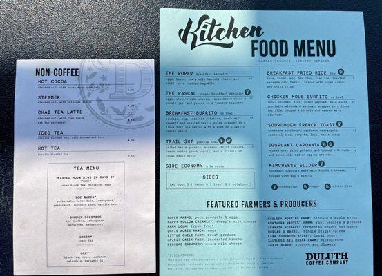 Food menu