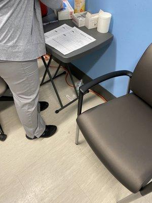 Immunization room at Walgreens