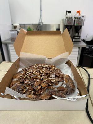 Apply fritter WITH pecans