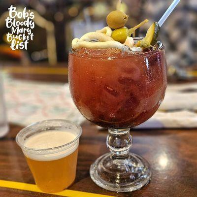 A delicious goblet of bloody mary