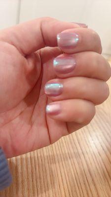 Chrome gel nail