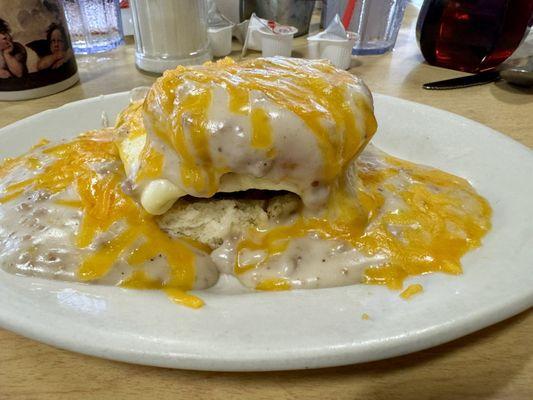 Stuffed Biscuit and Gravy