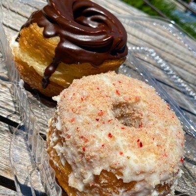 Strawberry shortcake + dipped cone