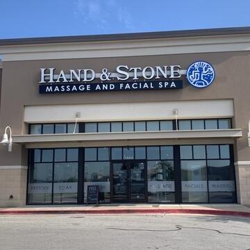 Hand and Stone Tulsa Hills centered between Lowes and Target!