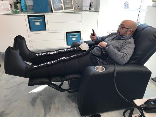 Relax with Normatec Compression