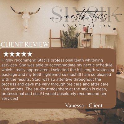 Client review from my repeat client