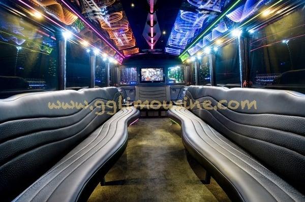 Limo Bus interior (26 Passenger)