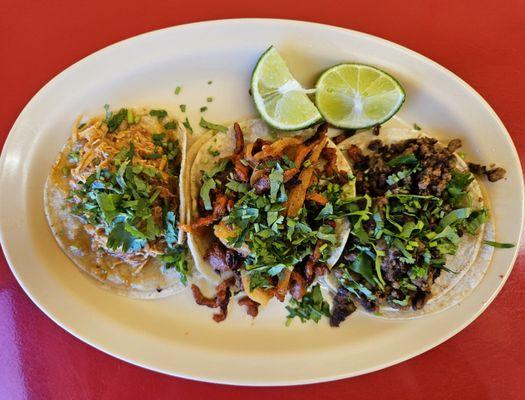 Chicken / Al Pastor / Carne Asada Tacos (no onions)