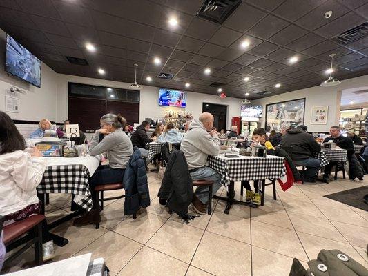 Inside of the pizzeria (there's a restaurant portion, which was closed when we went around 6:30pm on a Saturday)