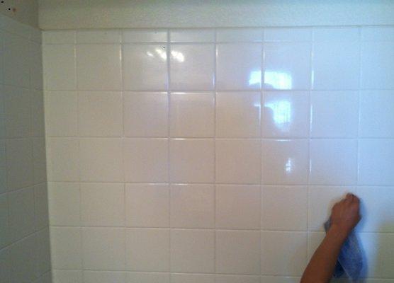 Tile & Grout After - We cleaned, sanitized, sealed and dyed this tile to make look like new!