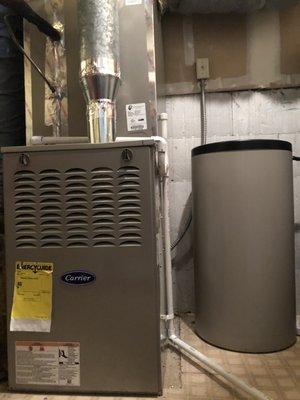 New Carrier 5-ton 80% efficiency furnace and new a/c coil