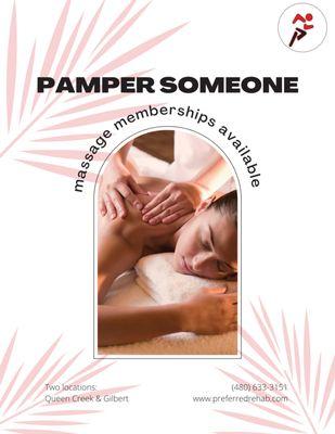 Massage subscriptions available now.