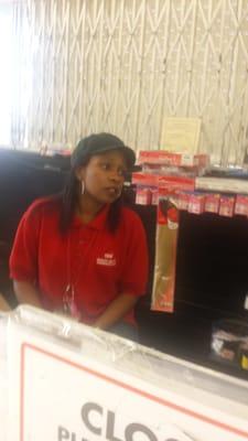 She is the supposed "supervisor" of the store.