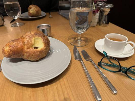 Neiman's popover and broth.  Even when maintaining my figure, I can't resist.