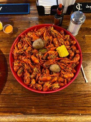 5 pounds of crawfish.