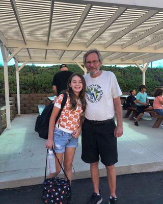 TCPS legacy - alumni parent with granddaughter at TCPS following in her father's footsteps.