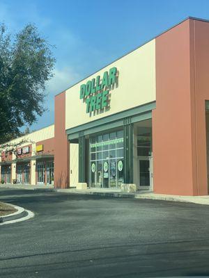 The Dollar tree store front, & strip mall