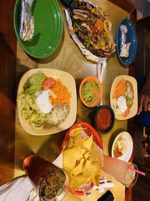 Fajitas for Two with all the fixings!!