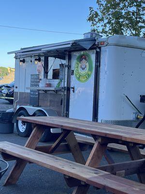 Taco truck outside!