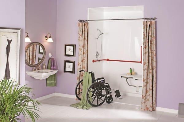 Roll-in Acrylic Shower