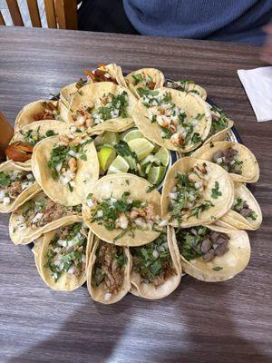 Taco basket with 4 different meat options