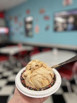 1 Scoop with waffle bowl - Sea Salt Caramel