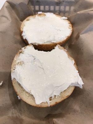 Apple Cinamon Bagel with Cream Cheese