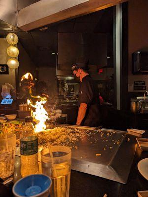 Hibachi cooking