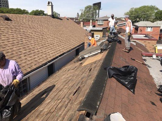 Turn off and replace asphalt shingles