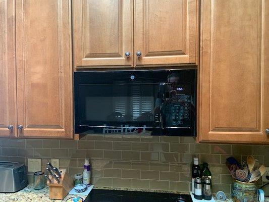 new GE over the range microwave with external vent