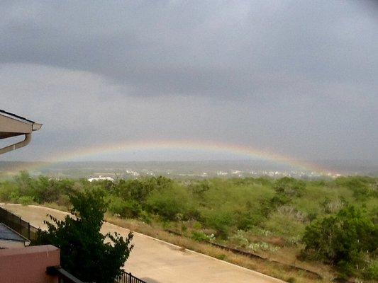 Rainbow over J W Marriott golf course today